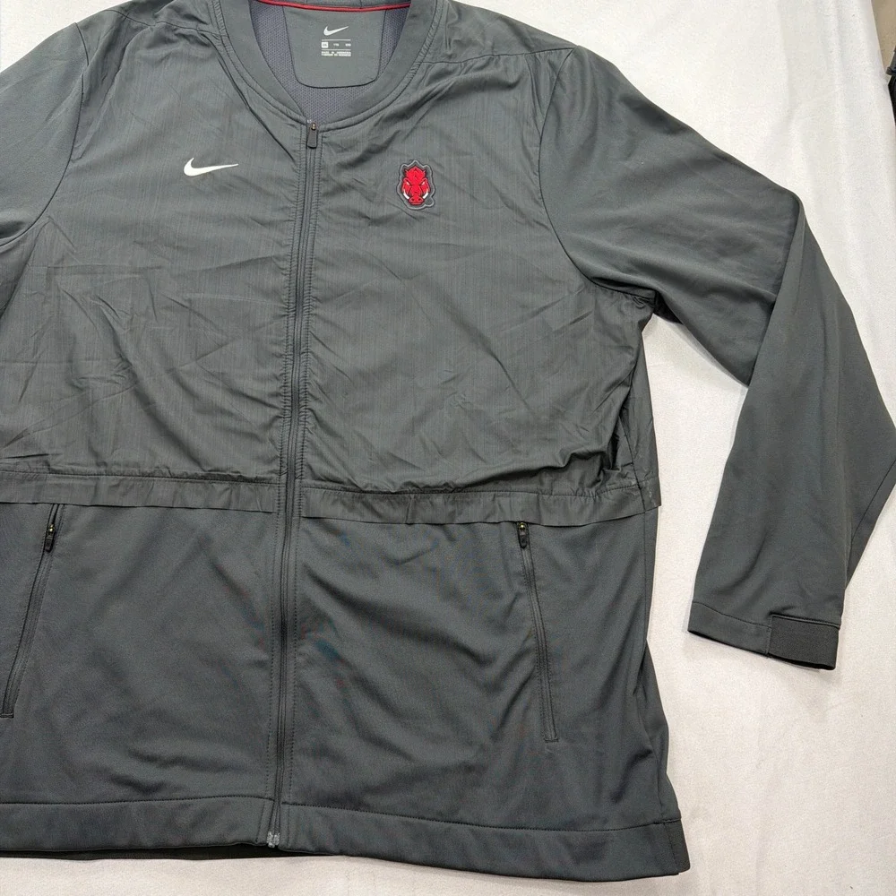 Nike Jacket Arkansas Razorbacks Sideline Full Zip Coaches Black Mens XXL
